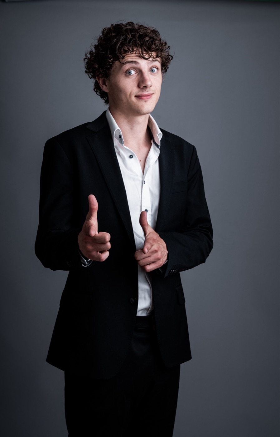 William Jannert — playful comedic studio portrait